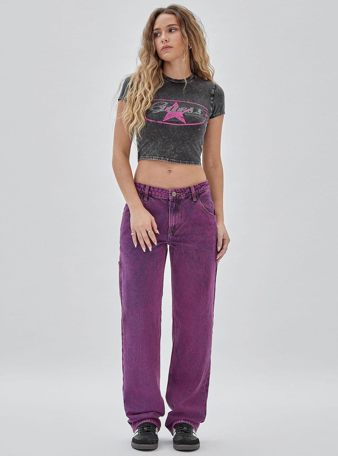 Guess Originals Star Logo Cropped T-Shirt