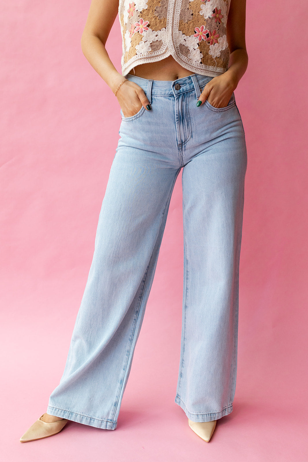 jadyn low rise palazzo jeans