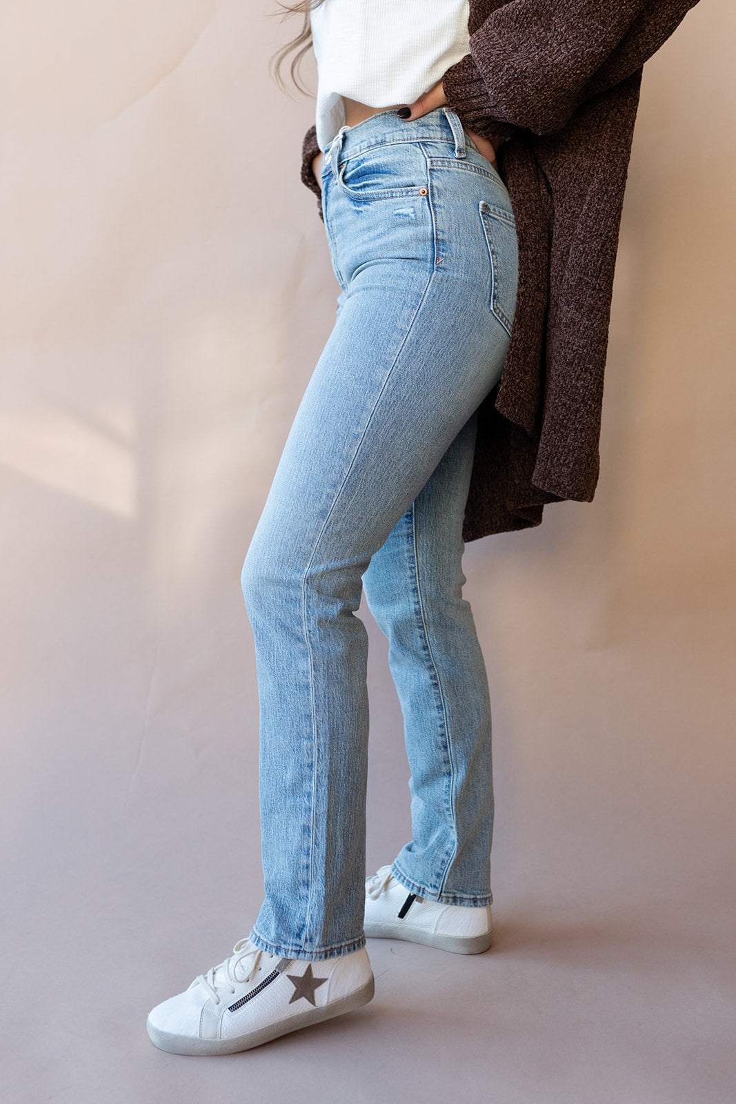 smarty pants high rise straight jeans