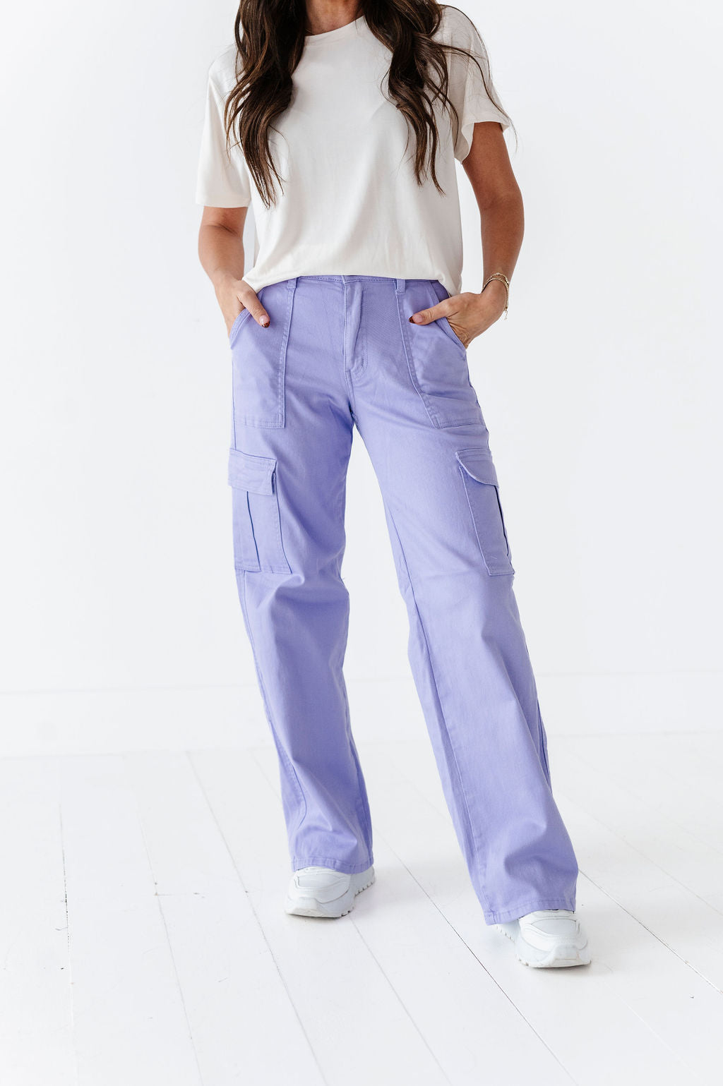 Spencer Cargo Jeans in Lilac