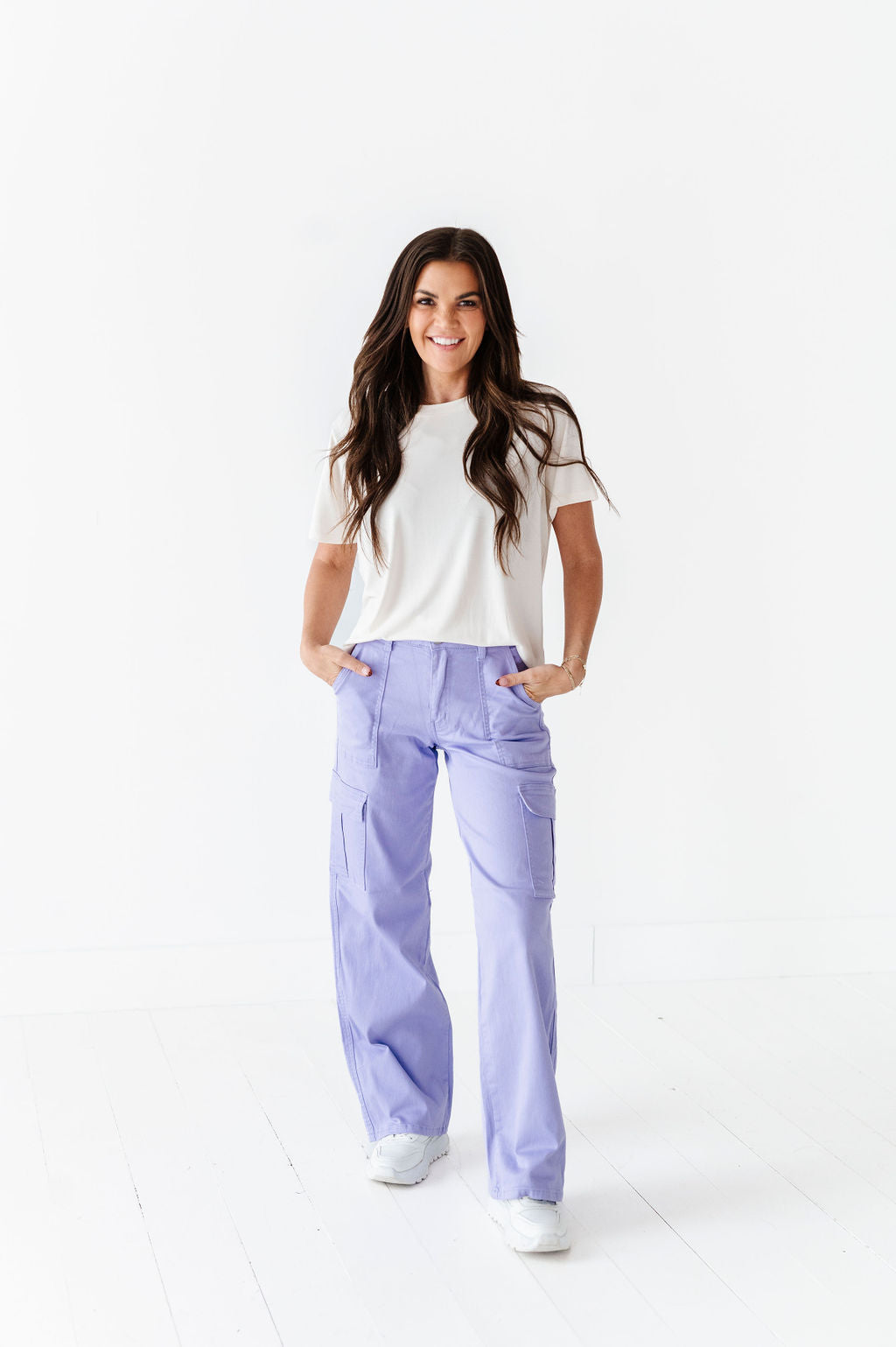 Spencer Cargo Jeans in Lilac