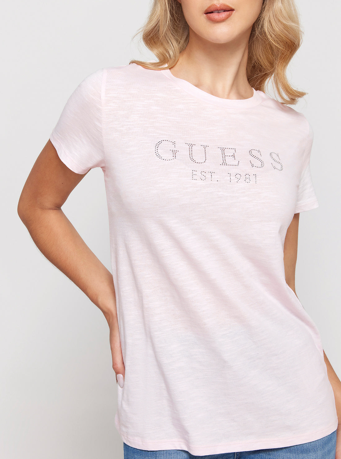 Eco Light Pink 1981 Crystal Logo T-Shirt