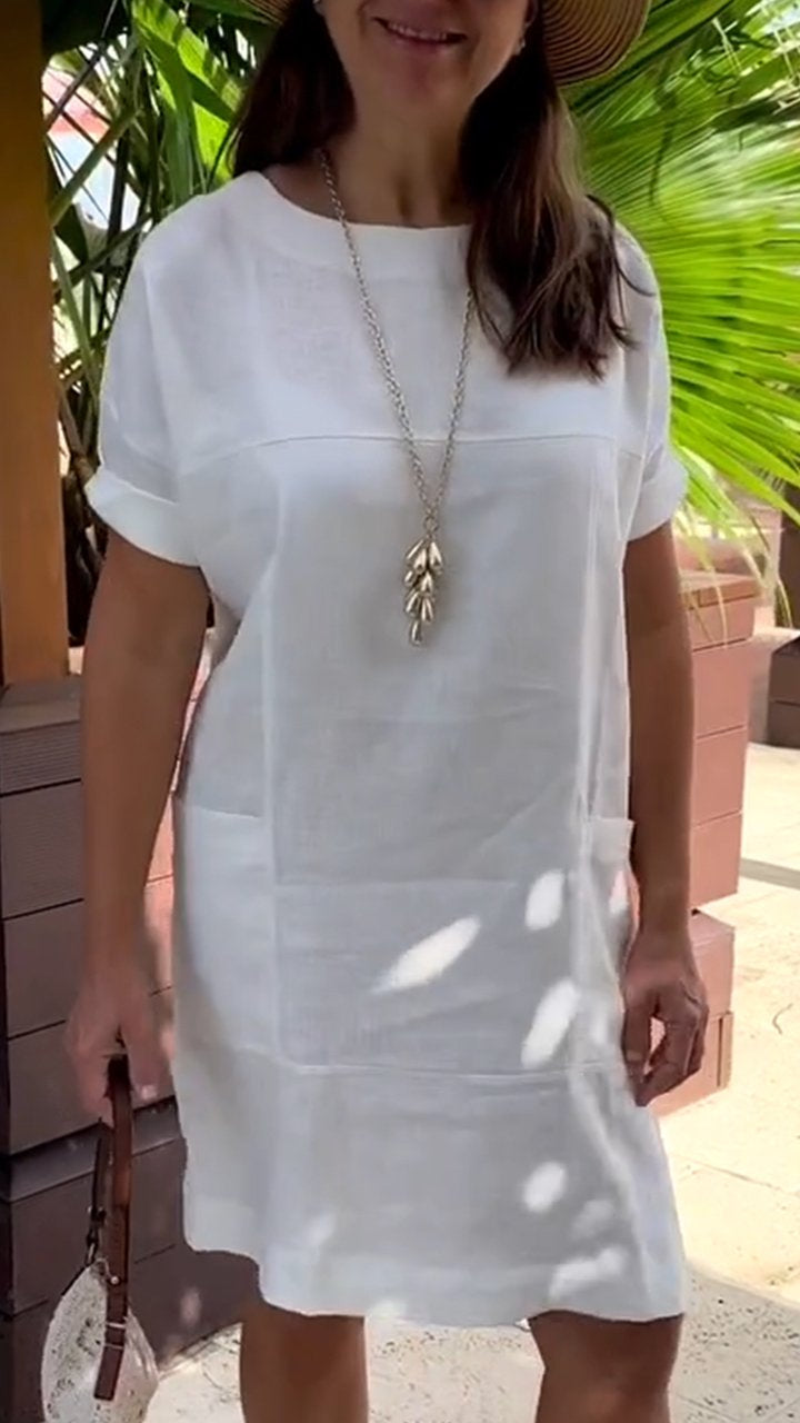Round Neck Short Sleeve Dress