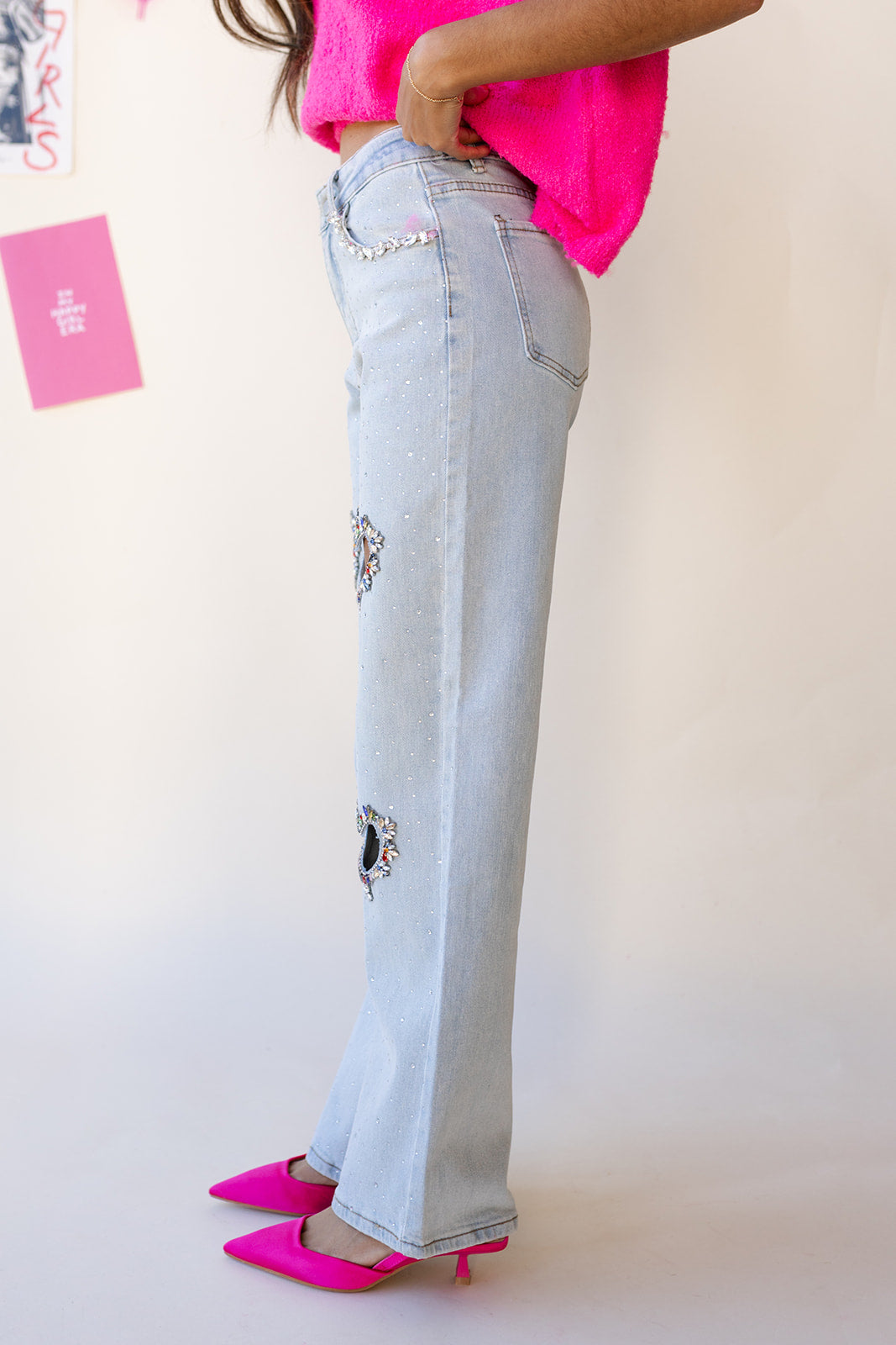 galentine embellished jeans