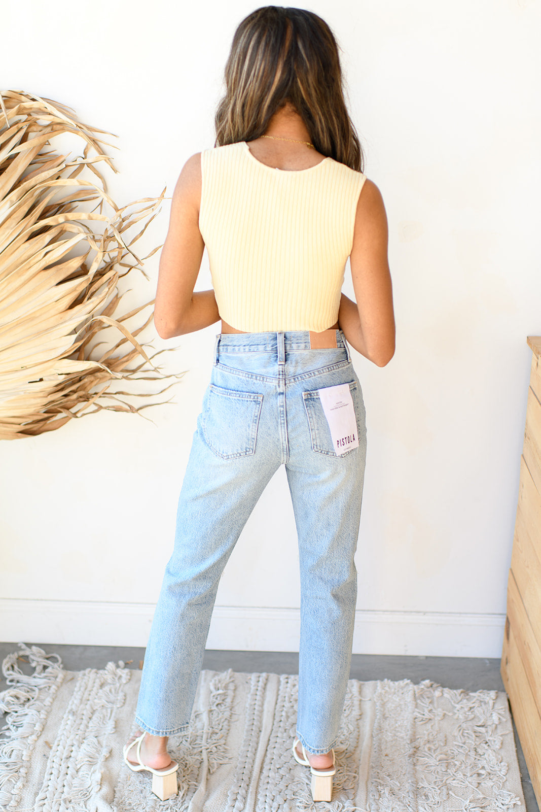 keaton high rise slim straight jeans